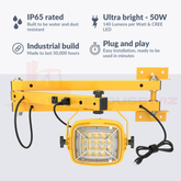 Heavy duty warehouse dock light